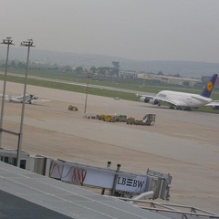 A380 Landung Stuttgart Vorfeld 